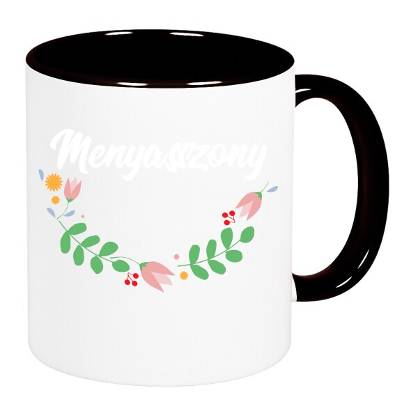 Színes fülű és belsejű bögre