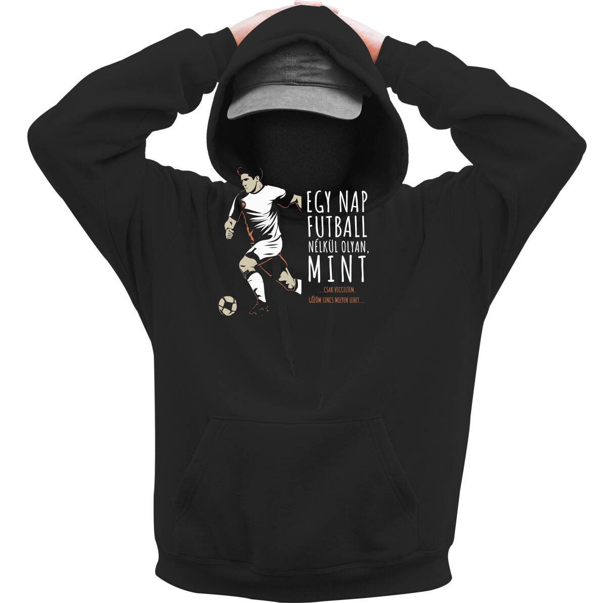 Kapucnis belebújós pulóver