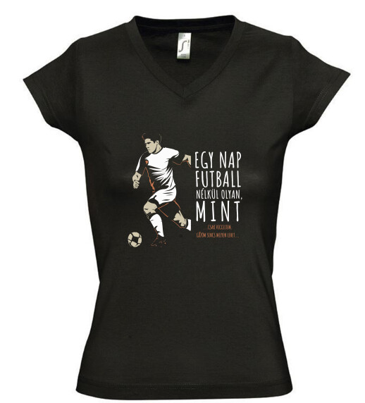 Női V nyakú póló