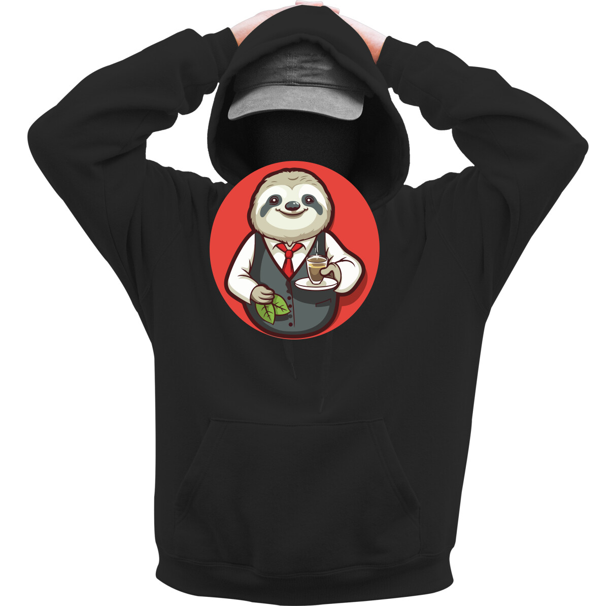 Kapucnis belebújós pulóver