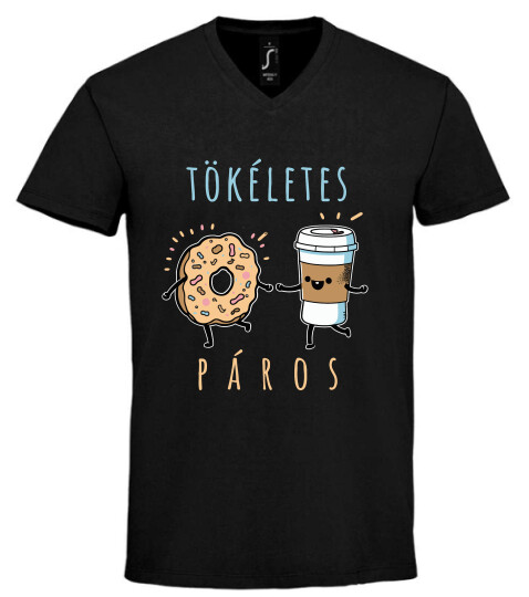 Unisex V nyakú póló