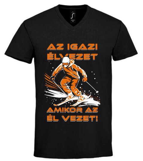 Unisex V nyakú póló