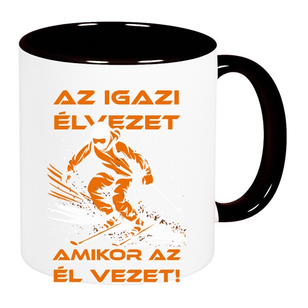 Színes fülű és belsejű bögre