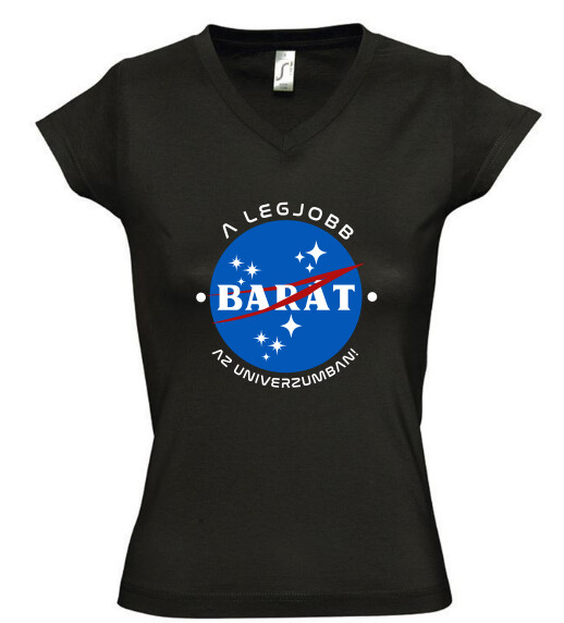 Női V nyakú póló
