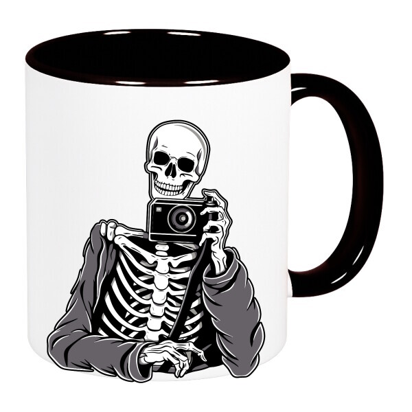 Színes fülű és belsejű bögre