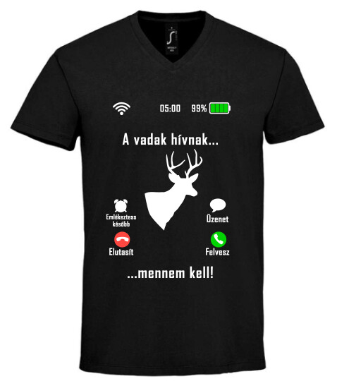 Unisex V nyakú póló