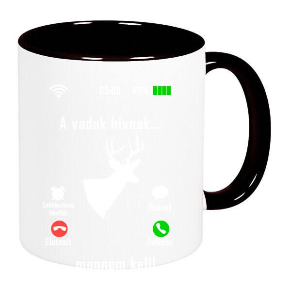 Színes fülű és belsejű bögre