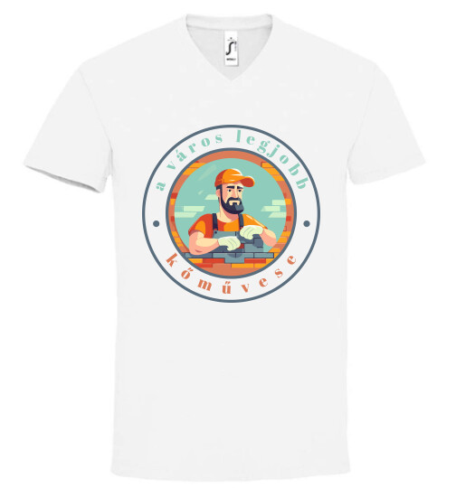 Unisex V nyakú póló
