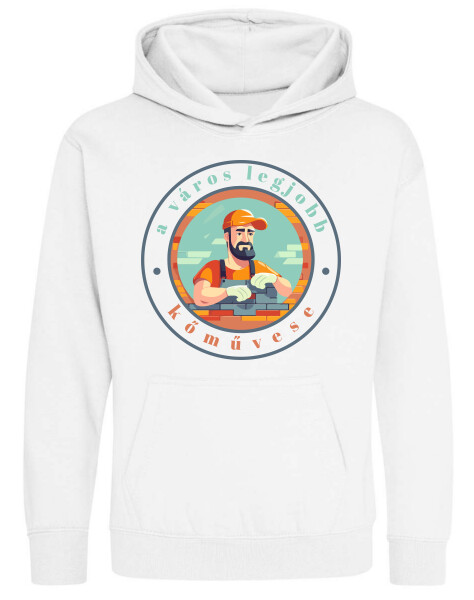 Kapucnis belebújós gyerek pulóver