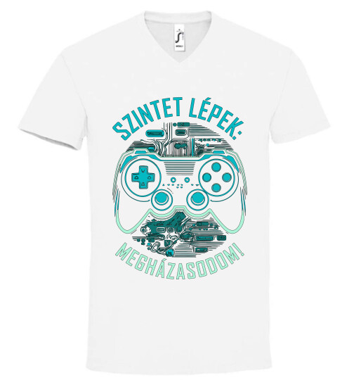 Unisex V nyakú póló