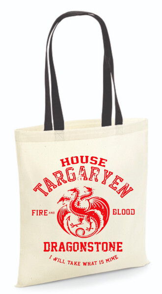 Vászontáska - színes fülű 