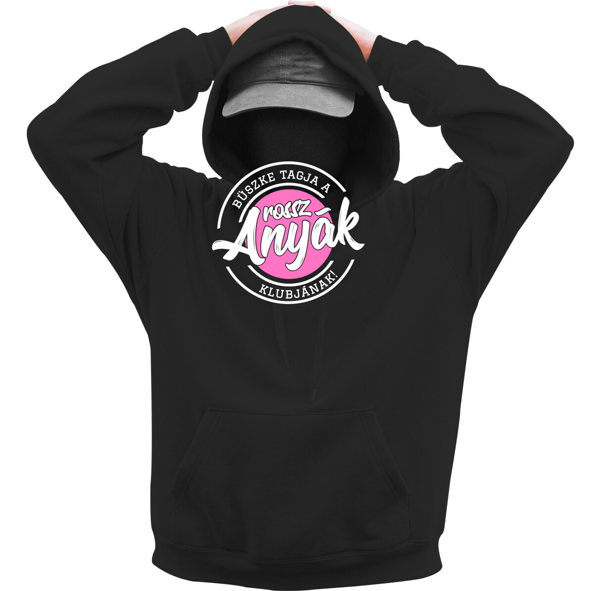 Kapucnis belebújós pulóver