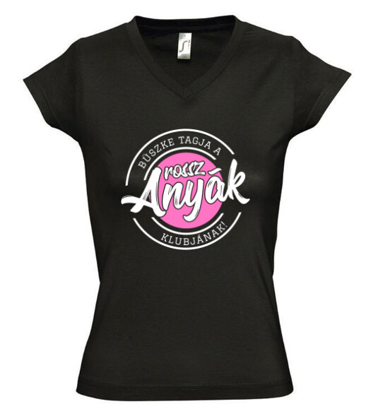 Női V nyakú póló