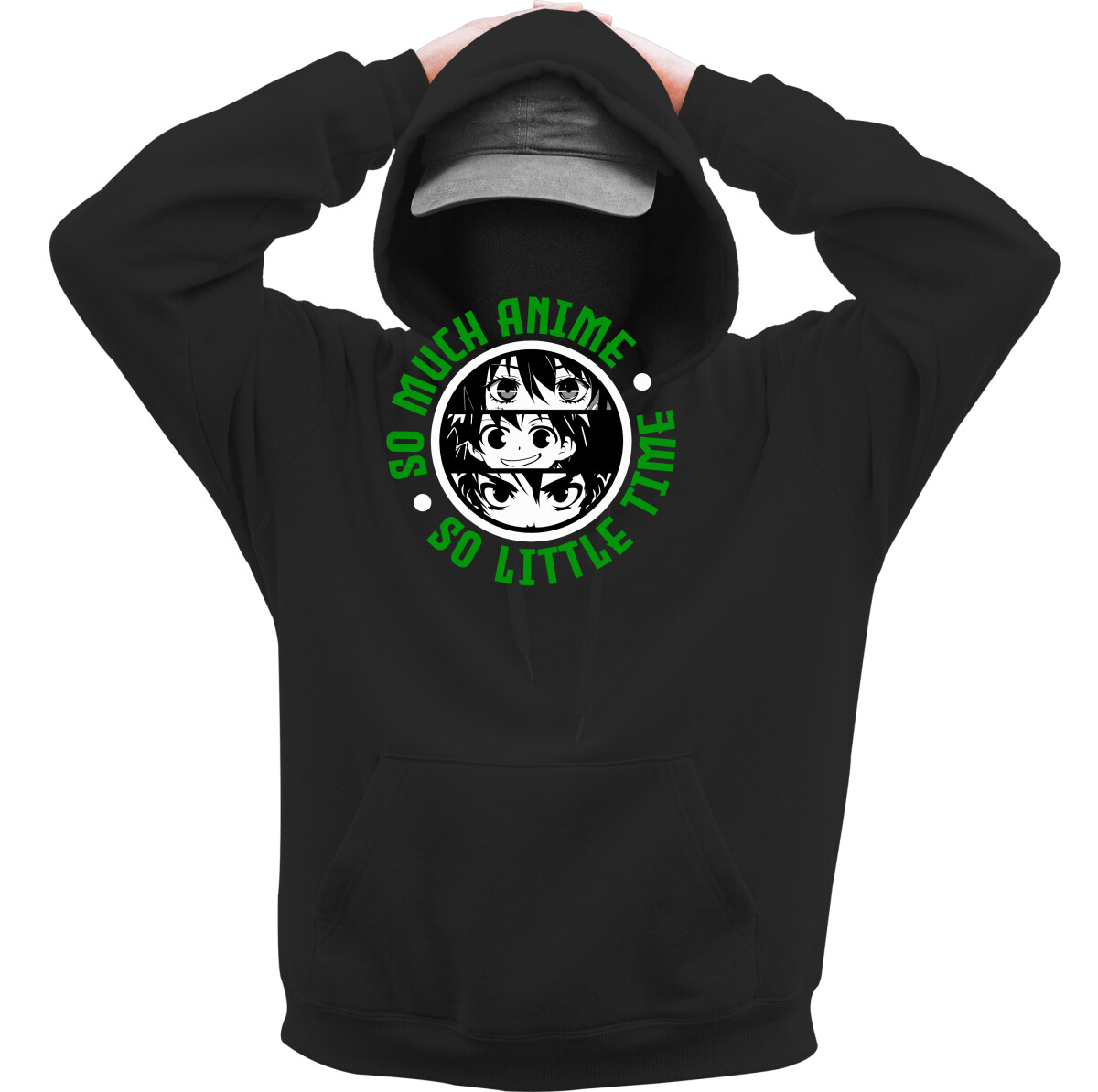 Kapucnis belebújós pulóver