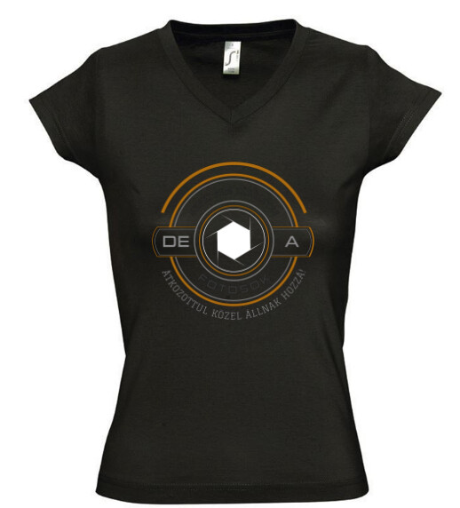Női V nyakú póló