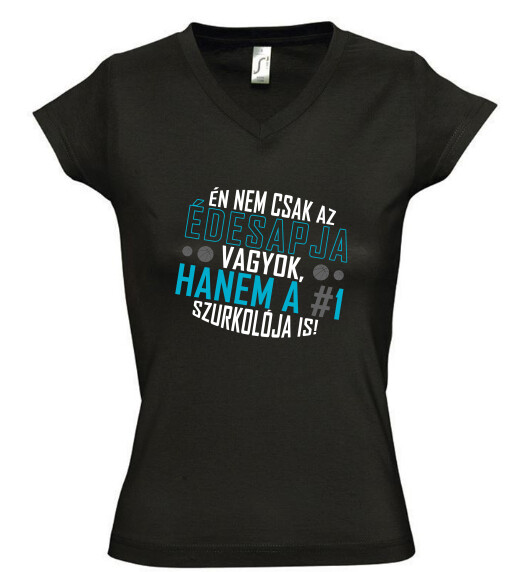 Női V nyakú póló