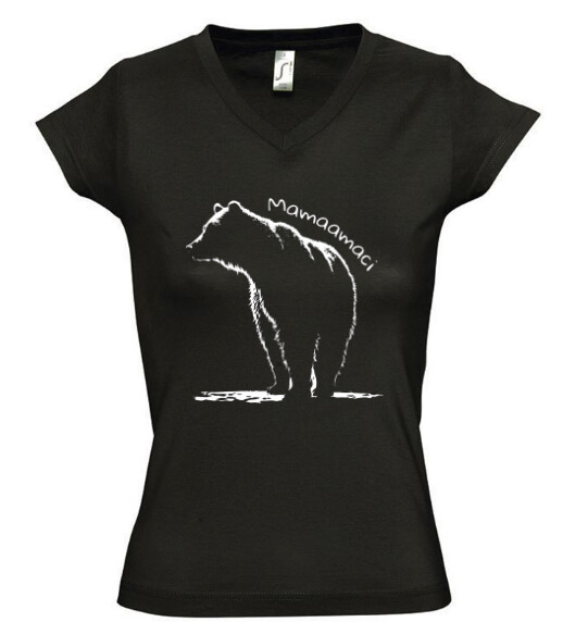 Női V nyakú póló