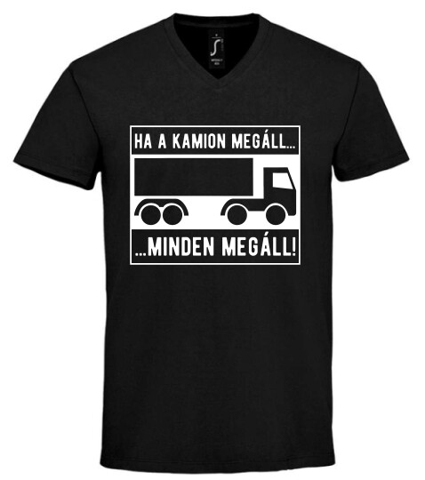 Unisex V nyakú póló