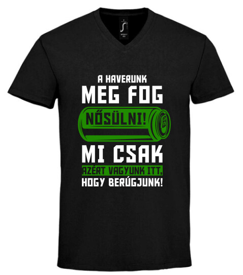 Unisex V nyakú póló