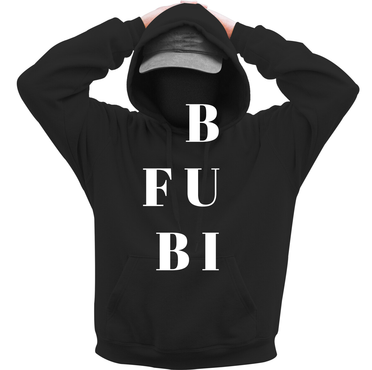 Kapucnis belebújós pulóver