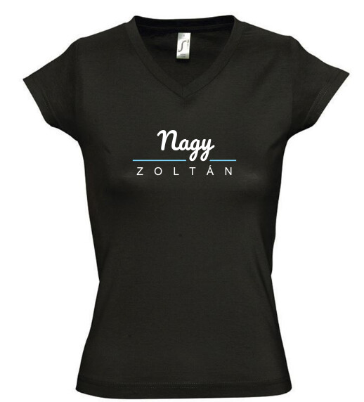 Női V nyakú póló