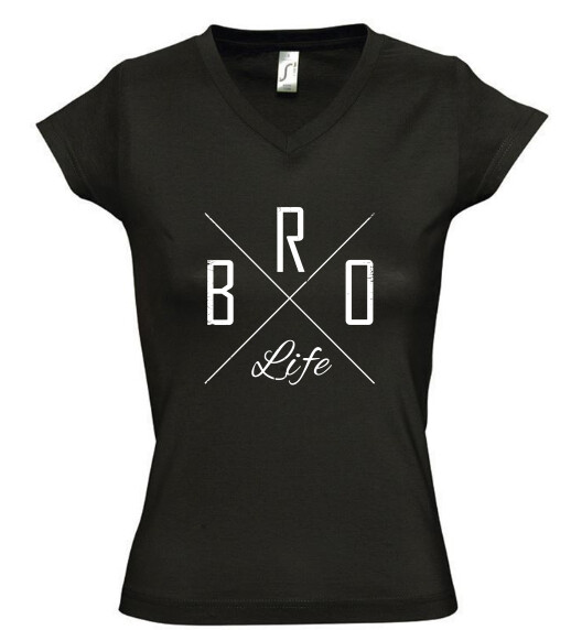 Női V nyakú póló