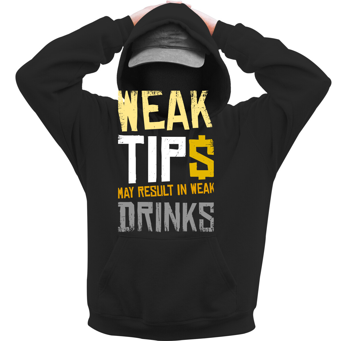 Kapucnis belebújós pulóver