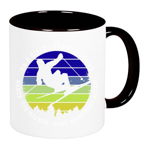 Színes fülű és belsejű bögre