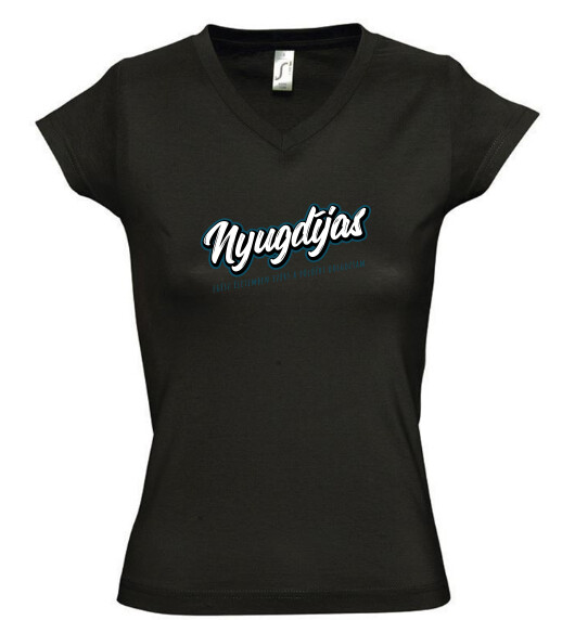 Női V nyakú póló