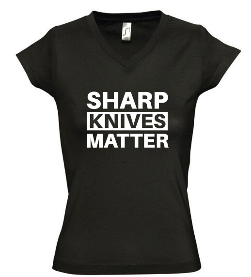 Női V nyakú póló