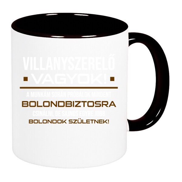 Színes fülű és belsejű bögre