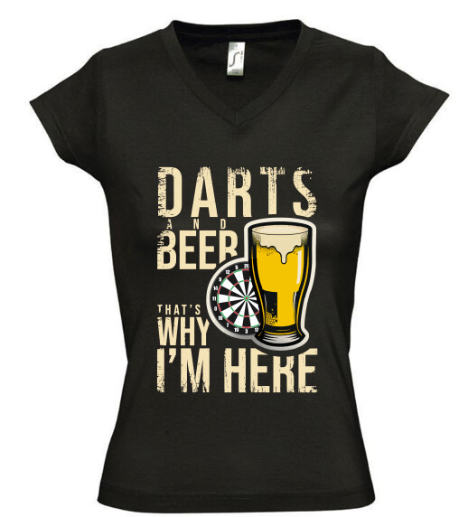 Női V nyakú póló