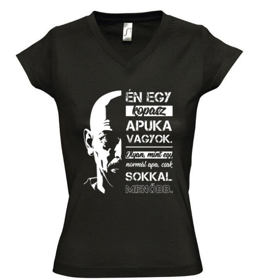 Női V nyakú póló