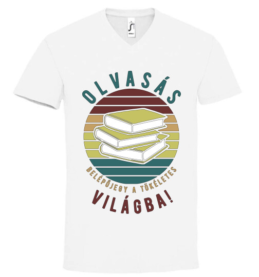 Unisex V nyakú póló