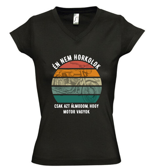 Női V nyakú póló