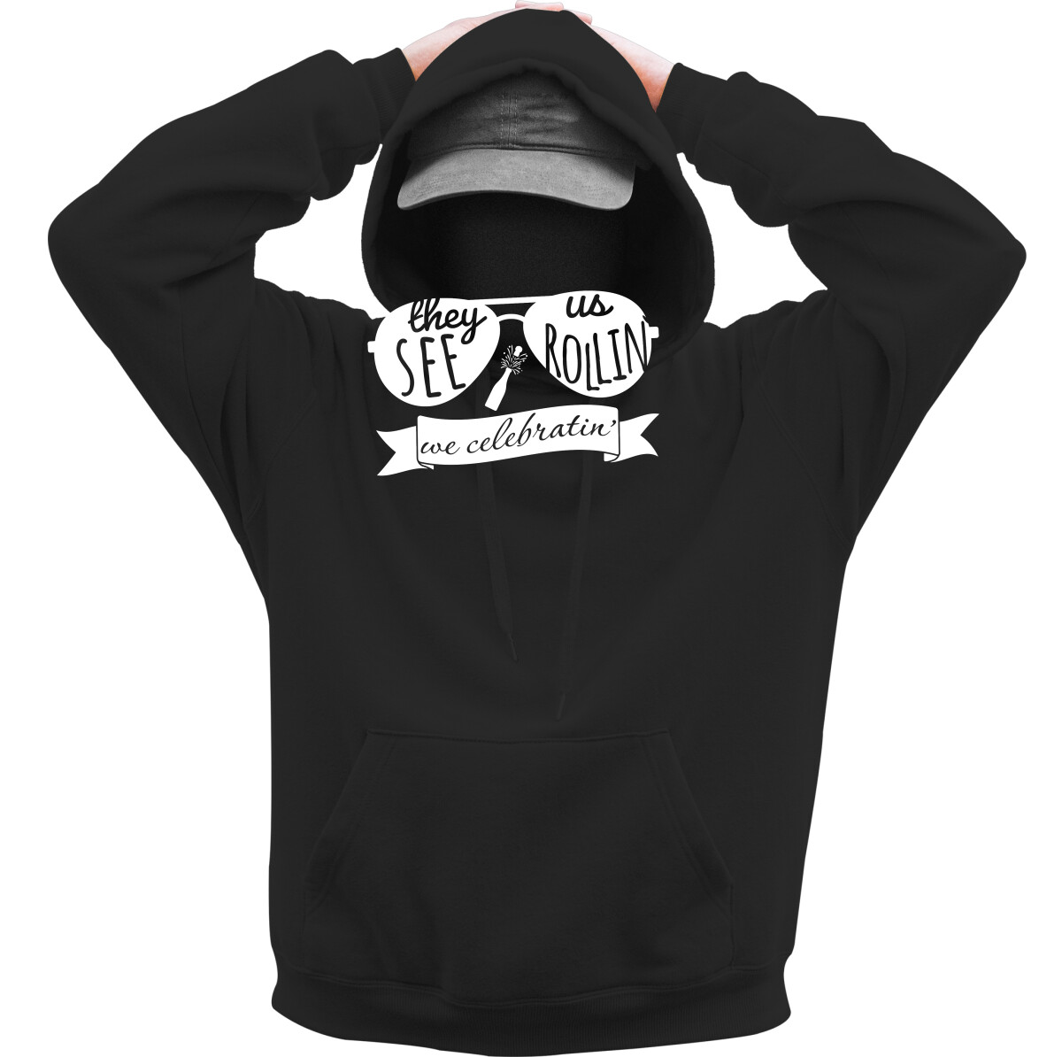 Kapucnis belebújós pulóver