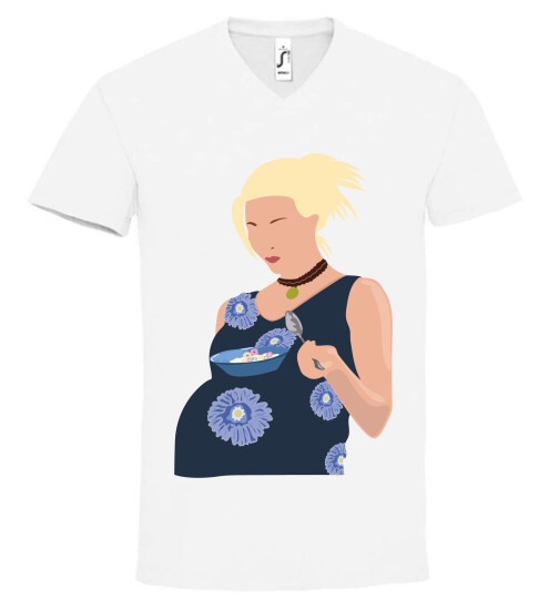 Unisex V nyakú póló