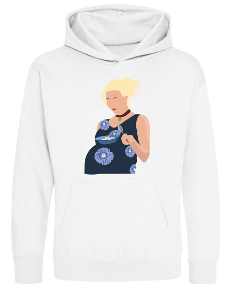 Kapucnis belebújós gyerek pulóver