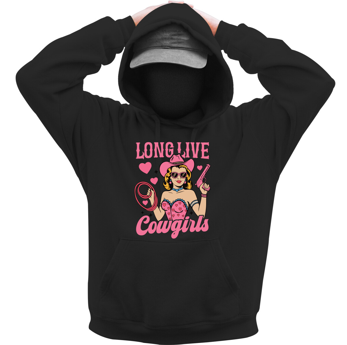 Kapucnis belebújós pulóver