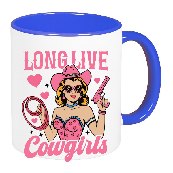 Színes fülű és belsejű bögre