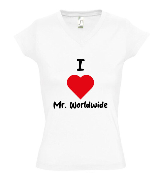 Női V nyakú póló