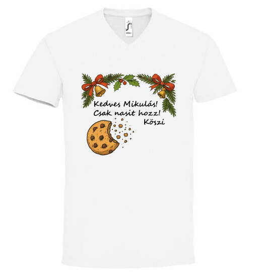 Unisex V nyakú póló