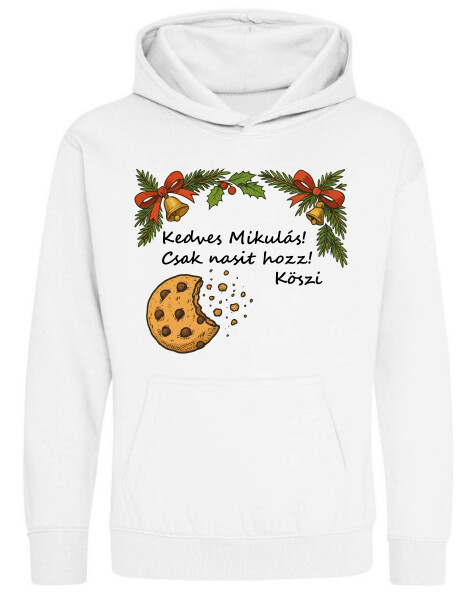 Kapucnis belebújós gyerek pulóver