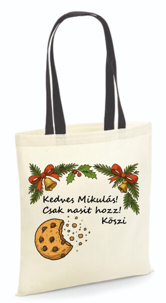 Vászontáska - színes fülű 