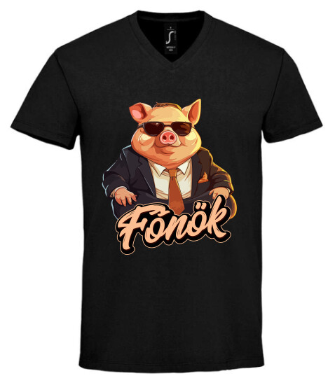 Unisex V nyakú póló