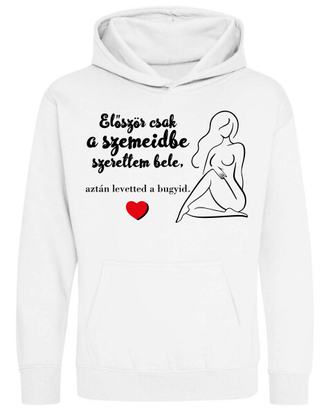 Kapucnis belebújós gyerek pulóver