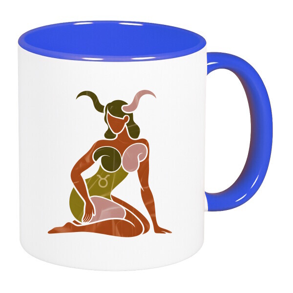 Színes fülű és belsejű bögre