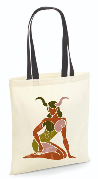 Vászontáska - színes fülű 