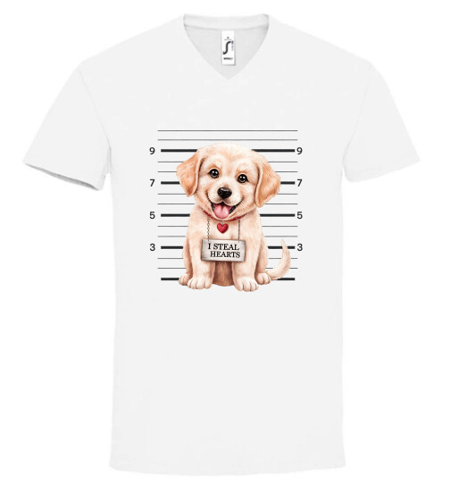 Unisex V nyakú póló