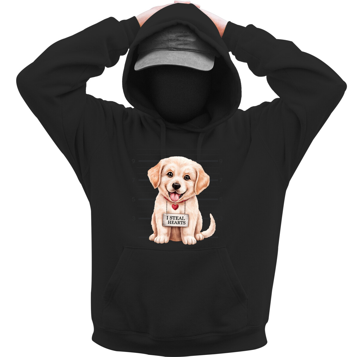 Kapucnis belebújós pulóver